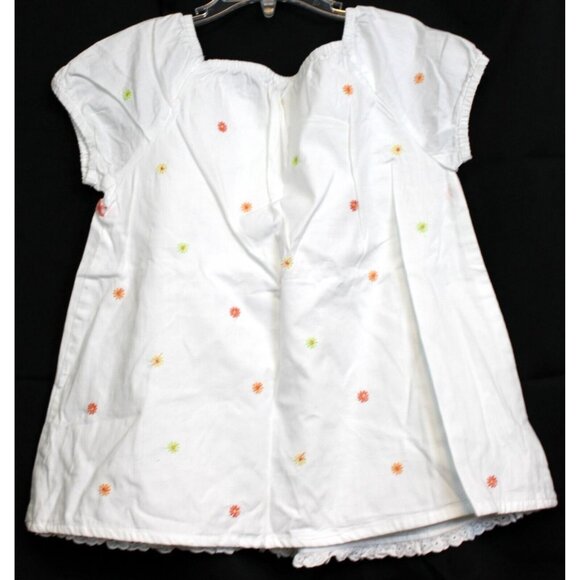 2006 Gymboree Freshly Picked Blouse Embroidered Flowers Lace sz 7 Spring Summer - Picture 5 of 9